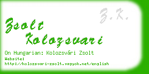 zsolt kolozsvari business card